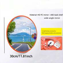 Espelho retrovisor de ponto cego para carro, 1 peça, grande angular de 360°, alta definição, , à prova d'água, antissujeira, para uso interno/externo, melhora a decoração espacial, design convexo de alta resolução, adequado para casa, loja, estacionamento, depósito e escritório - fácil instalação, espelho de decoração moderna para casa