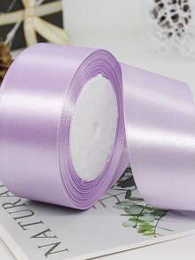 1pc Colorful Satin Ribbon, 4cm Pink Satin Ribbon, 22m Multifunction Rose Bow Satin Ribbon For Cake, Christmas Decoration, Lace Satin Ribbon For Flowers, Fabric Satin Ribbon For Holiday Decoration, Crafts And Gift Wrapping, Versatile Polyester Satin Ribbon For Creative Crafts, Sewing, Cake Decoration And Holiday Decoration - Multicolor - View 5