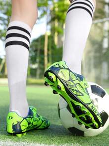 Unisex Teenagers Long Spike TPU Football Outsole, Lawn Anti-Kick Rubber Sole For Daily Training & Professional Football Shoes, All Season Sports Shoes