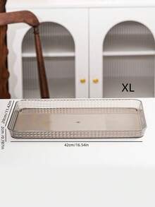 Plastic PET Material, Multi-Size Rectangular Display Trays With Dustproof Lid Cover, Unbreakable, Reusable Fruit Plate, Dessert, Snack, Cake Tray, Suitable For Various Festivals, Weddings, Parties, Banquets - Smoke Gray - View 11