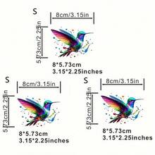 1 cái/2 cái/3 cái Miếng dán ủi hình chim ruồi nhiều màu - Miếng dán vinyl chuyển nhiệt nhiều màu rực rỡ cho áo phông, áo hoodie, túi xách, đồ thủ công - Thiết kế động vật bền và dễ dán, quà tặng chim ruồi, tùy chỉnh trang phục, chi tiết phức tạp - Nhiều màu - Xem 9
