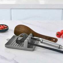 1 buc. Suport pentru tacâmuri din plastic dur cu pernă de picurare, pentru ustensile de bucătărie, cum ar fi linguri, clești, spatule, ustensile de bucătărie, accesorii de bucătărie, rechizite de bucătărie de uz casnic etc.