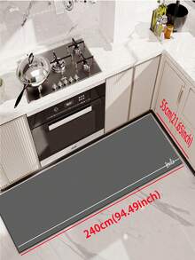 One Silicon Mud Kitchen Mat, High-End Linear Pattern Kitchen Floor Mat With Light Luxury Style, Cushioned & Anti-Fatigue Kitchen Rug, Water Absorbent Quick Drying Non-Slip Mat For Kitchen, Bathroom, Entrance, Laundry Room Etc. - smile-dark gray - View 20