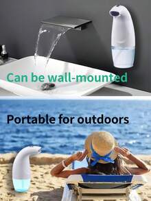 Automatic Foam Soap Dispenser, Touchless Hand Wash, Sunscreen Container, Dispenser, Sensor Soap Dispenser, Wall-Mounted Soap Dispenser, Outdoor, Indoor Home, Bathroom, Kitchen, Hotel, 340ml, Halloween Gift, Christmas Gift, Hydrating Mist, Moisturizing Mist, Spray, Essence Spray, Hyaluronic Acid Spray, Toner Spray, Hand Wash, Body Wash, Shampoo, Waterless Gel, Sunscreen Lotion