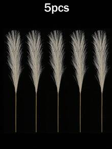 10支/20支装 - 人造芦苇草波西米亚风装饰假蒲苇草，高挑蓬松的人造花，可用于花瓶填充、农舍家居厨房波西米亚风装饰、房间装饰、婚礼派对装饰（米色）、情人节、礼物、秋季装饰、秋季、人造植物