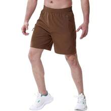 - Pantalones cortos deportivos de senderismo para hombre, elsticos, de secado rpido, con bolsillos con cierre, para pesca, viajes - M + 10 - café - Ver 6