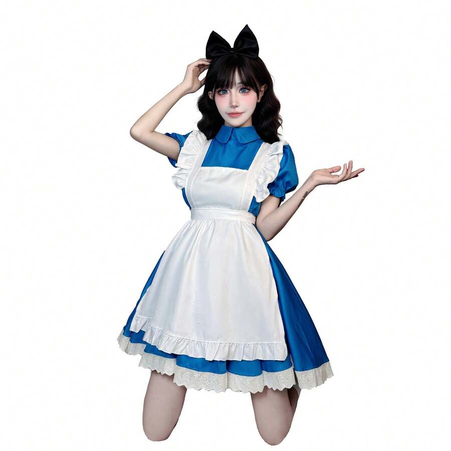 Váy công chúa Alice ở xứ sở thần tiên, trang phục Halloween phong cách Lolita nông thôn, váy dự tiệc - Nhiều màu - Xem 1