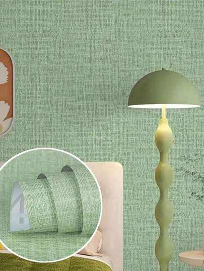 1 Roll Of Self-Adhesive Linen Wallpaper - Classic Textured Surface, Easy To Peel And Stick, No Glue Needed, Suitable For Bedrooms, Dormitories, Guesthouses, And Furniture Renovation Decoration, Furniture Renovation | Classic Linen Texture | Easy To Peel Off And Attach