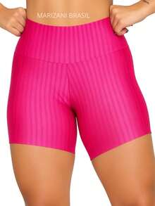 Women's 3D Basic Spring Summer Gym Shorts Kit - PINK+ROYAL - View 3