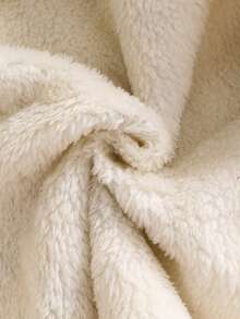 小男孩和婴儿泰迪熊衬里毛绒绒夹克全拉链极地冬季外套带口袋连帽外套 - 彩色 - 查看 7