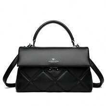 Bolso de hombro de alta calidad para mujer, bolso de lujo de piel auténtica, bolso cruzado de diseñador de un solo hombro - Negro - Ver 13