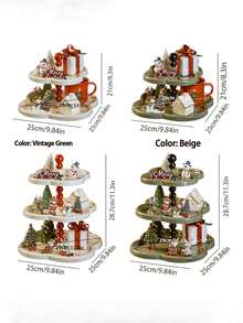 Christmas Decoration Display Rack, Christmas Party Kitchen Countertop Display Rack For Christmas Gifts, Cake Stand, Dessert Plate, Snack Tray, Christmas Supplies, Christmas, Wedding, Party, Gift, Birthday Party Supplies