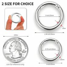 10/20/30pcs Flat Spring O-Rings, Metal Key Rings, Round Carabiner Clips, Suitable For Key Chains, Bags, Purses - Key Chain Hooks Replacement For DIY