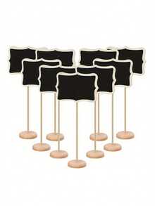 1/4 Peças Etiquetas de Quadro Negro Mini, Pequenos Quadros Negros com Cavalete para Casamentos, Festas de Aniversário, Quadros de Mensagens e Decorações de Eventos