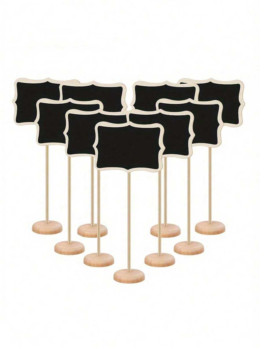 1/4 Peças Etiquetas de Quadro Negro Mini, Pequenos Quadros Negros com Cavalete para Casamentos, Festas de Aniversário, Quadros de Mensagens e Decorações de Eventos