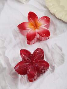 4/3/1 件装 8 厘米/3.14 英寸红色浪漫花朵造型塑料发夹，AB 彩，适合女性，优雅简约的风格，日常佩戴、派对、海滩等场合的理想之选，完美适用于马尾辫、发髻、化妆和各种配饰，适合所有人，是复活节、主题派对、愚人节、舞台表演、圣诞袜填充物、女士圣诞袜填充物、礼物、礼物、圣诞袜填充物、女士礼物、礼物、礼物、成人圣诞袜填充物、成人圣诞袜填充物、发饰、女士配饰、圣诞袜填充物、成人礼发饰、发饰、女士礼物创意、美容圣诞袜填充物、女士夏季优雅爪夹的最佳生日礼物 - 彩色 - 查看 9