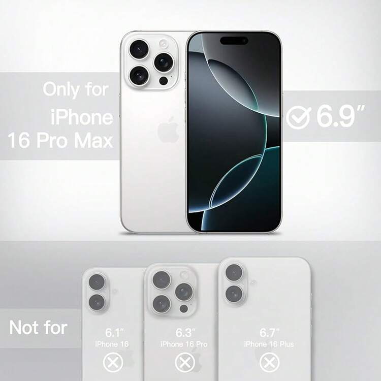 JETech Magnetic Case For IPhone 16 Pro MAX 6.9 Inch Compatible With Slim Matte Translucent Back Cover Shockproof (Natural Titanium/White) - White Titanium - View 2