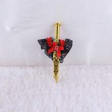 1PC Halloween Medium Adult Makeup Props Pirates Of Caribbean Hat Plastic Knife Sword Black Lace Leg Set