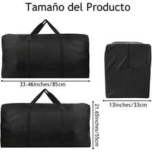 Bolsa de Almacenamiento 2 Unidad, Duffle Bag para Mudanza, Caja con Cremallera y Asas Reforzadas, para Ropa, Juguetes, Colchas y Sábanas - 290 litros - Ver 2