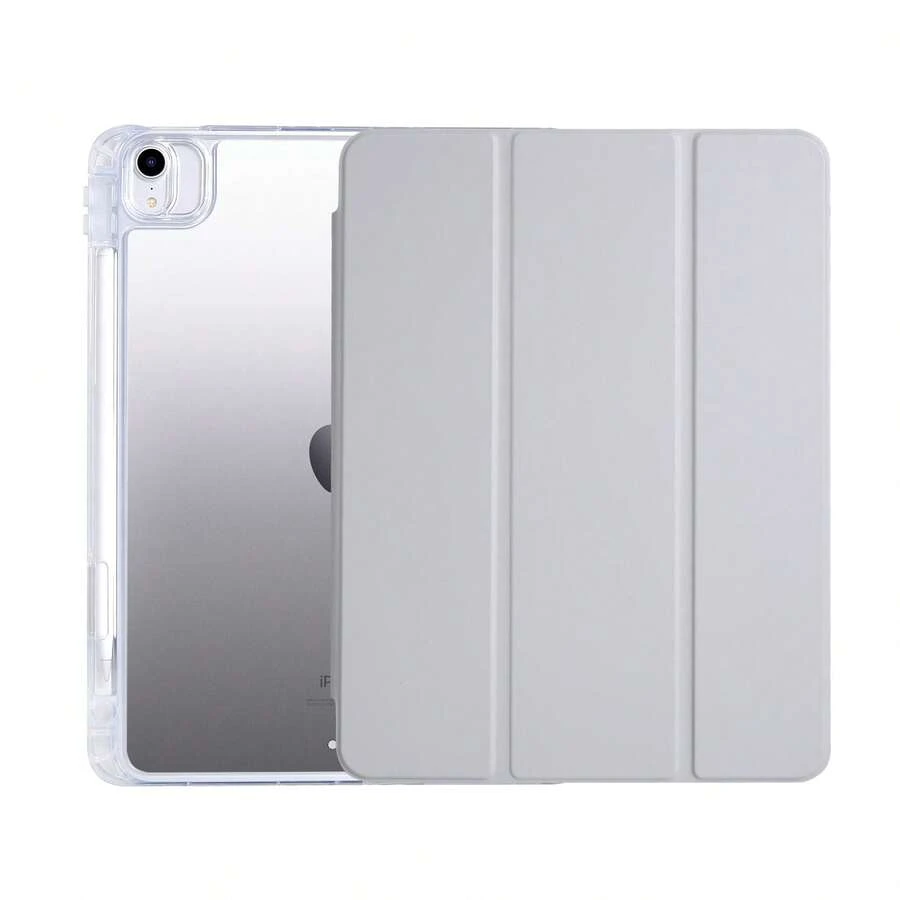 Case Compatible With IPad 10th Generation 10.9 Inch 2022/IPad (A16) 11th Generation 11 Inch 2025/IPad Air 4th/5th, IPad Pro 2020/2021/2022/2024/Mini6/Mini7/Air3/Pro 10.5/M2/M3, Slim Stylish Clear IPad Case With Pencil Holder, Multi Angles Folding Stand Cover