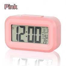 Orologio digitale da sveglia moderno, mini orologio digitale da camera da letto con sensore di temperatura, display LED luminoso e funzione timer del sonno - silenzioso, alimentato a batterie AAA (batterie non incluse), adatto per la decorazione intelligente della stanza