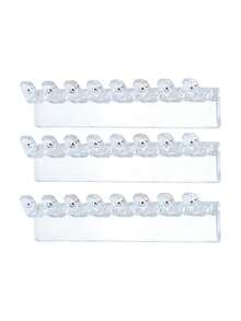 3/6/12 pièces Support de collier, Organisateur de collier, Monté au mur, Avec 8 crochets, Utilisé pour suspendre les colliers, les bijoux, les bracelets et les bagues, Cadeaux pour les filles et les femmes. Rangement de bijoux, Nécessités domestiques et quotidiennes, Pratique et pratique, Solide et durable