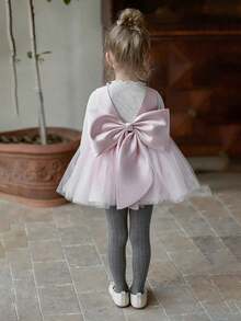 4 Pairs Kids' Simple Versatile Ribbed Neutral Color Tights, Suitable For Girls' Daily Wear - Multicolor - View 3