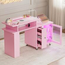 美甲桌/美甲台，玻璃柜门美甲工作台，带集尘器、可拆卸亚克力容器、柜子和抽屉，梳妆台，美甲工作台，美甲桌，沙龙设备，美甲桌，美甲师工作台，沙龙家具，美甲师工作台，便携式美甲桌，可折叠美甲工作台，沙龙工作台，美甲桌，工作台，美甲工作台，美甲用品，美甲桌，美甲桌，廉价美甲桌，美甲工作台，美容院设备，美甲桌，美甲桌，美甲工作台，美发沙龙设备，美甲桌，美甲沙龙家具，便携式美甲桌 - 查看 10