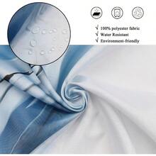M  Blue Marble Shower Curtain Modern Abstract Blue And Grey Ombre Marble Art Bathroom Curtain Waterproof Fabric Machine Washable With Hooks 72 Wx72 L - Màu xanh lam - Xem 4