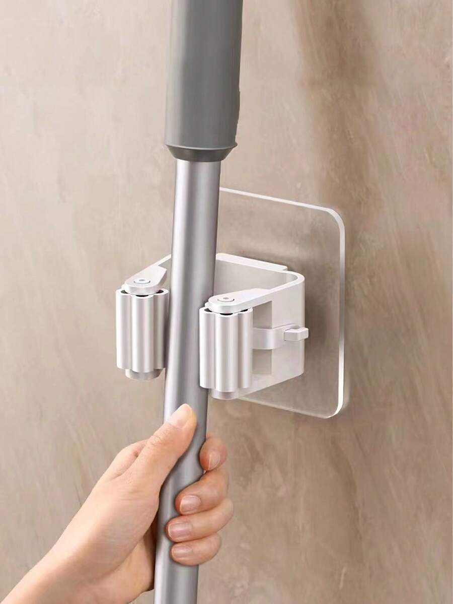 Estante para trapeador, gancho para trapeador, abrazadera para trapeador, abrazadera de almacenamiento de trapeador y escoba montada en la pared, estante colgante para trapeador, abrazadera de almacenamiento de herramientas multifuncional para baño, cocina y jardín, accesorios de limpieza