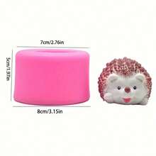 Molde de silicona en forma de erizo 3D - Molde para manualidades con resina, jabón y yeso para artesanías de animales, decoración del hogar y regalos hechos a mano