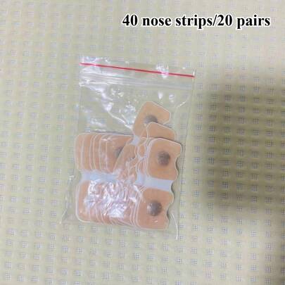 [40/60 Pcs Refill Pack] External Nasal Strips, Need To Be Used With Nasal Dilator. This Is A Refill Pack For The Nasal Strips, Not Including The Nasal Dilator. Breathing Assistance Tool, Comfortable To Wear, Portable Medical-Grade Quality, Suitable For Sleep Apnea Patients And Snorers