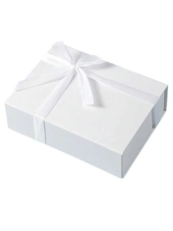 1/2/3/5pcs - Luxury Gift Box With Magnetic Closure Design And Ribbon, Suitable For Groomsman Proposal Box, Wedding, Christmas, Halloween And Birthday Gifts (White)