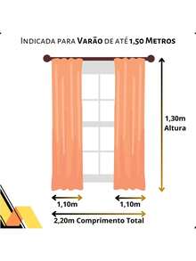 LuckBaby Short Curtain For Kitchen Window Living Room Blackout PVC 2.20x1.30 - Màu xanh hải quân - Xem 5