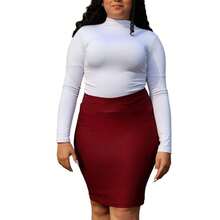 Women Skirts - Màu Đỏ Sâu - Xem 3