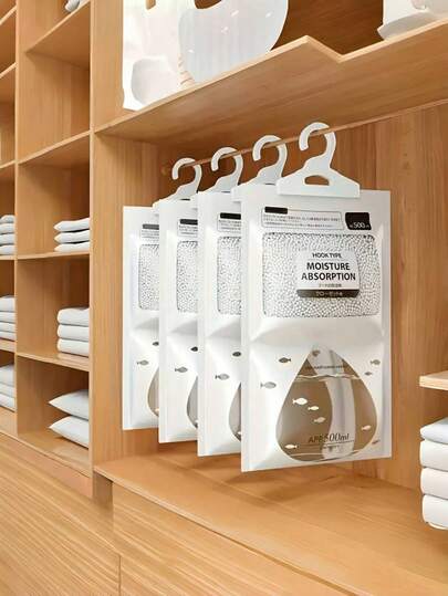 Large Dehumidifier Bag, Hanging Moisture-Proof And Mold-Proof Household Air Dehumidification Accessories, No Need To Connect The Electricity To Use, Dehumidifier Accessories, Hanging Type Moisture Absorbing Bag And Desiccant Large Capacity Desiccant, White With Black Lid And Hanging Hook,