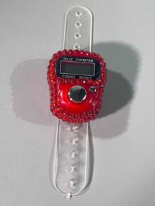 Finger-Worn Rhinestone Digital Counter, Convenient Drilling Design Hand-Press Counter, Suitable For Knitting, Praying (Tasbih), Exercise, Game Counting And Other Counting Purposes