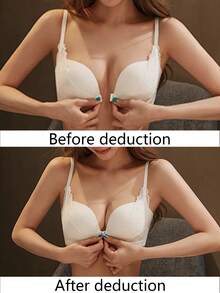 Front Closure Wireless Bra For Petite Women, Lift & Enhance Bust, Sexy Back Design - White - View 3