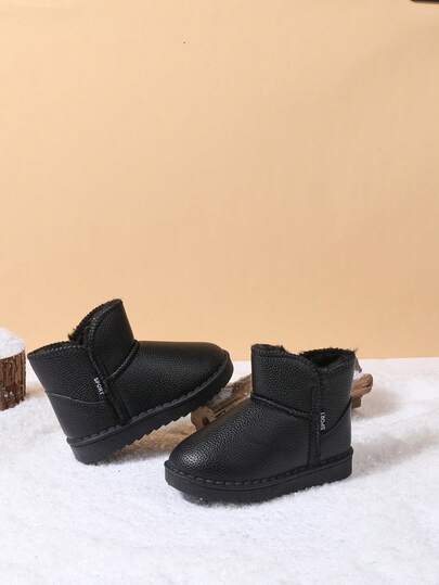 1 paire Nouvelles bottes de neige pour enfants hiver 2025, garçons et filles, résistantes au gel, bottes courtes chaudes, antidérapantes et durables