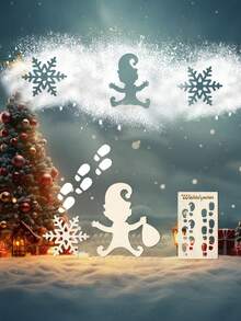 1 set de décorations de Noël, modèle de pied d'accessoire de lutin, échelle de corde de farce de lutin, modèle de lutin, site de construction de lutin, décoration d'elfe d'intérieur pour Noël, convient pour la décoration de sol et de fenêtre