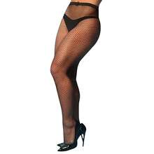 Meia Calça Arrastão Inteiriça Furo Menor Lingerie Sexy Luxo