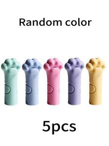 30pcs Cat Shaped Pencil Caps, 2-In-1 Creative Cute Pencil Tip Protectors, School Supplies For Kids