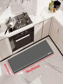 One Silicon Mud Kitchen Mat, High-End Linear Pattern Kitchen Floor Mat With Light Luxury Style, Cushioned & Anti-Fatigue Kitchen Rug, Water Absorbent Quick Drying Non-Slip Mat For Kitchen, Bathroom, Entrance, Laundry Room Etc. - smile-dark gray - View 13