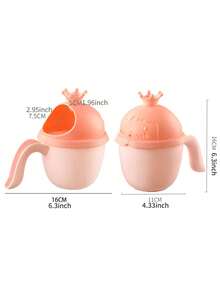 1pc Baby Shampoo Cup Bath Scoop Spoon Baby Shampoo Cup Shower Crown Shower Rinse Cup Plastic Waterfall Bathing Pitcher With Handle For Hair Rinsing - Multicolor - View 3