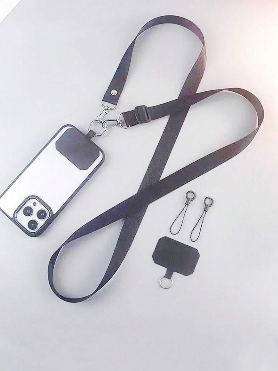 1 件可调节尼龙手机挂绳，适用于智能手机、身份证、钥匙、交通卡、学生证、斜挎包，附带额外垫片 - 彩色 - 查看 1