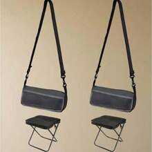 Ultralight Folding Stool Backpack: Carbon Steel Frame, 264.55 Lbs Capacity, Suitable For Camping/Picnic/Beach Relaxation, Compact And Easy To Store