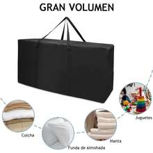 Bolsa de Almacenamiento 2 Unidad, Duffle Bag para Mudanza, Caja con Cremallera y Asas Reforzadas, para Ropa, Juguetes, Colchas y Sábanas - 290 litros - Ver 4