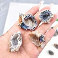 Cueva de cristal de ágata, racimo asimétrico multicolor, espécimen de piedra en bruto, colección de regalos minerales, decoración del hogar, regalo único, decoración navideña - Multicolor - Ver 4