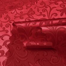 1 Stück rote Jacquard Tischdecke, ein knitterresistenter und waschbarer Tischbezug aus Polyesterfaser, geeignet für die Tischdekoration an Weihnachten, und ein abnehmbarer Tischbezug aus reinem Polyesterstoff für den täglichen Gebrauch.