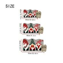 1件圣诞小矮人地毯，仿羊毛浴室垫，门垫，不对称形状地毯，厨房地毯 - 彩色 - 查看 3